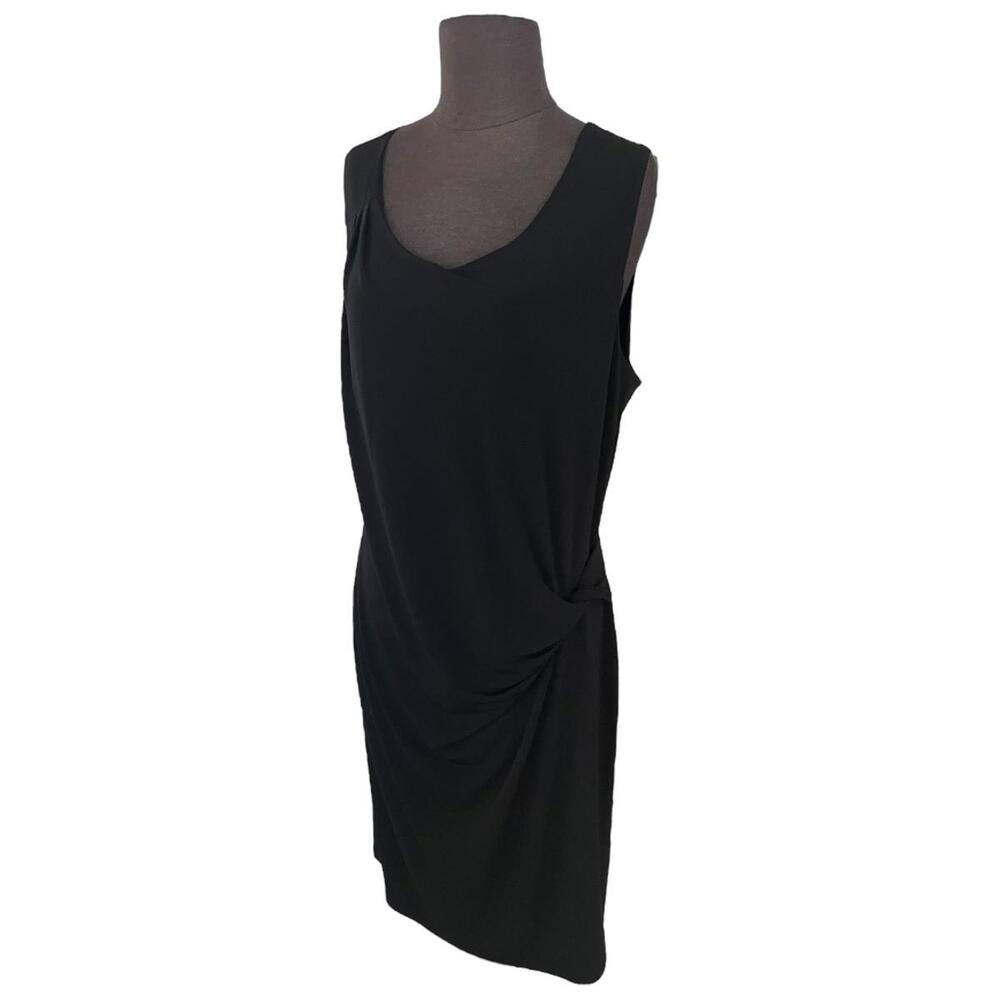Clara Sun Woo Dress Ruched Drape Sleeveless Office Business Women's Size XS